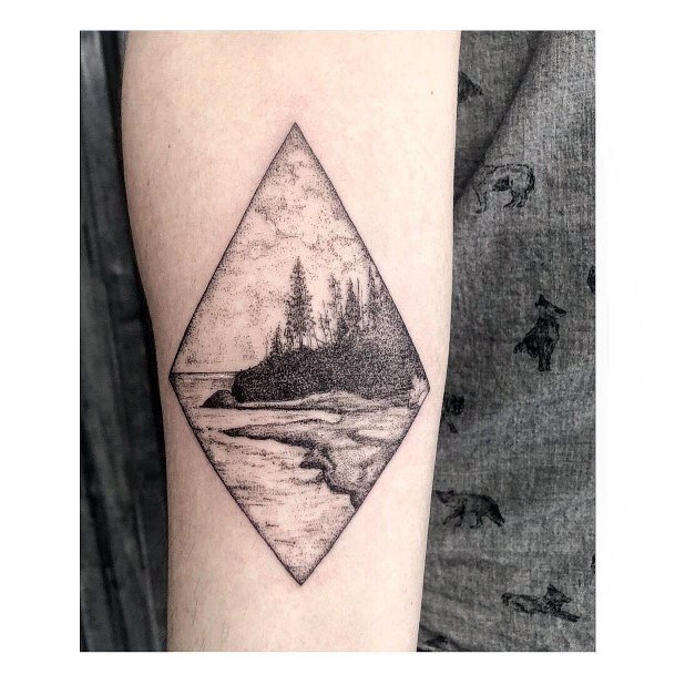 Nice Lake Tattoos For Women