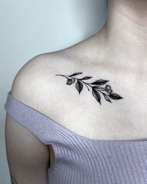 Nice Leaf Tattoos For Women