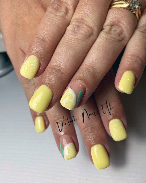 Nice Lemon Nails For Women