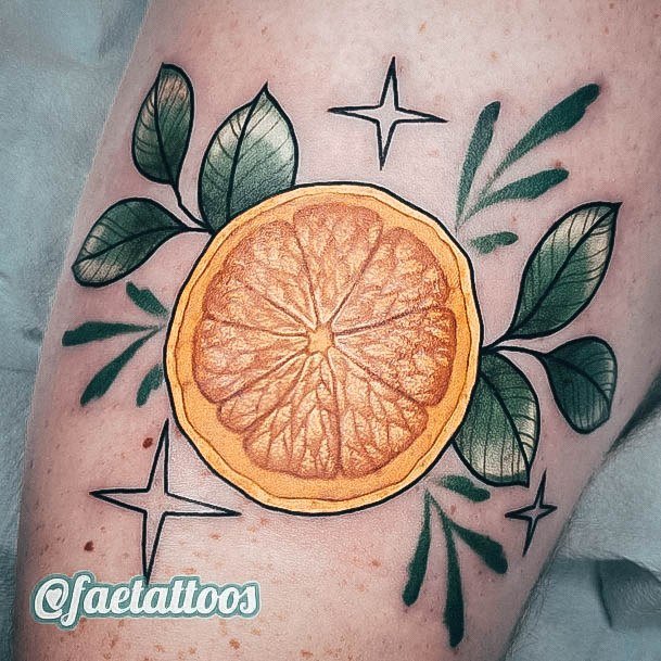 Nice Lemon Tattoos For Women