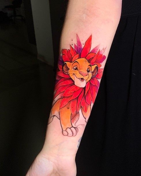 Nice Lion King Tattoos For Women