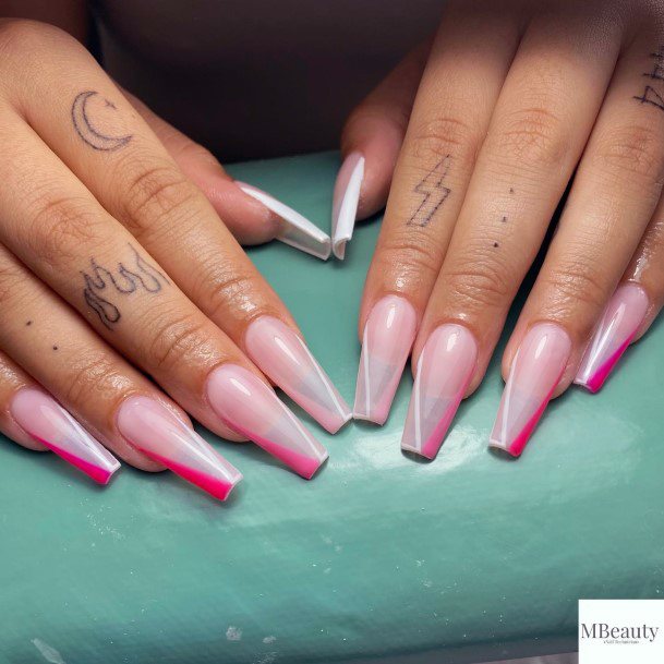 Nice Long Pink Nails For Women