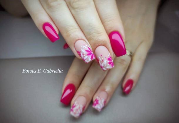 Nice Magenta Nails For Women