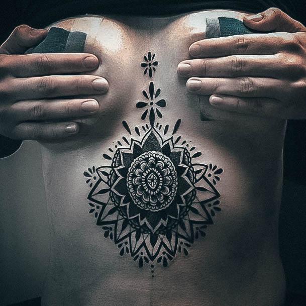 Nice Mandala Tattoos For Women Chest