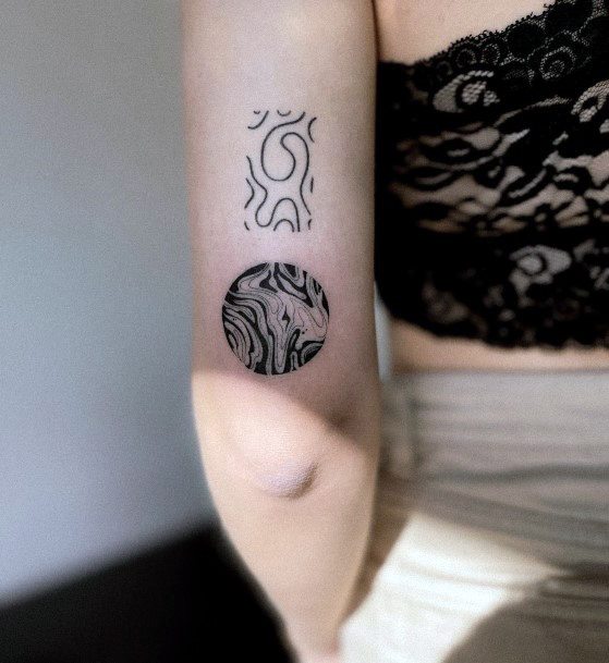 Nice Marble Tattoos For Women