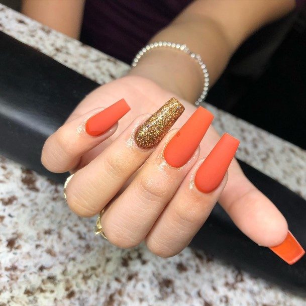 Nice Matte Fall Nails For Women