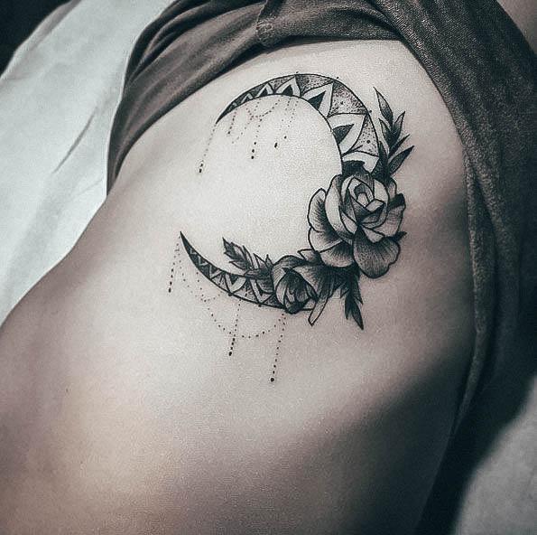 Nice Moon Tattoos For Women