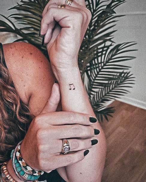 Nice Music Note Tattoos For Women