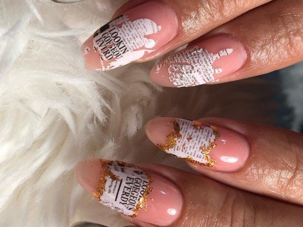 Nice Newspaper Nails For Women