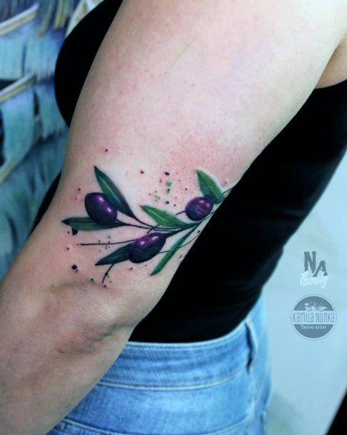 Nice Olive Tree Tattoos For Women