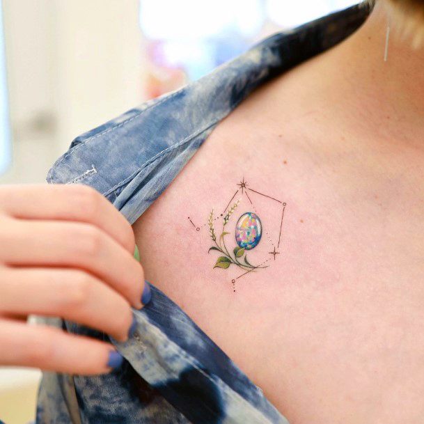 Nice Opal Tattoos For Women