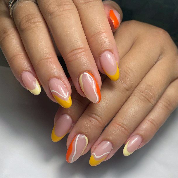 Nice Orange Nails For Women