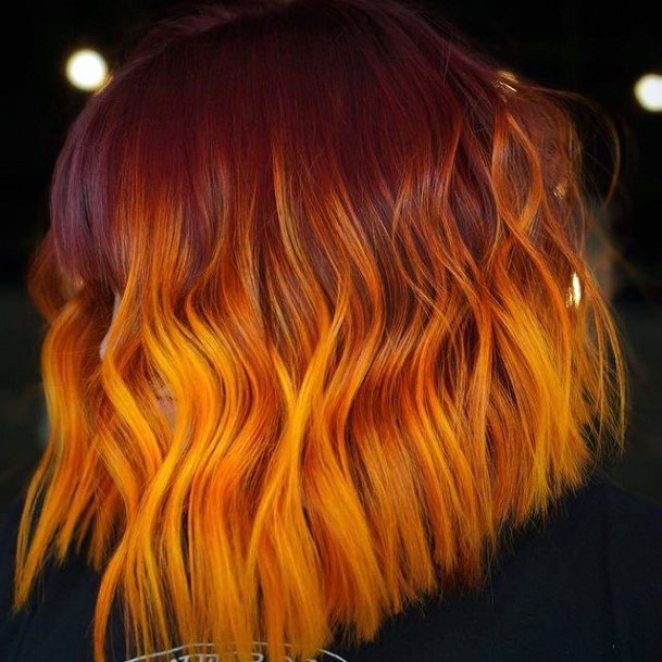 Nice Orange Ombre Hairstyless For Women