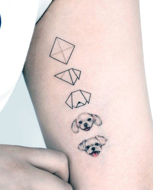 Nice Origami Tattoos For Women