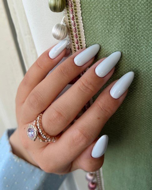 Nice Pale Blue Nails For Women