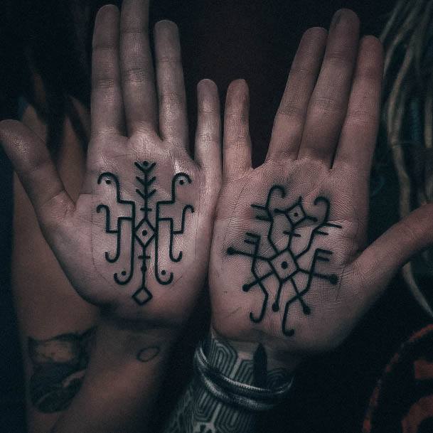 Nice Palm Tattoos For Women