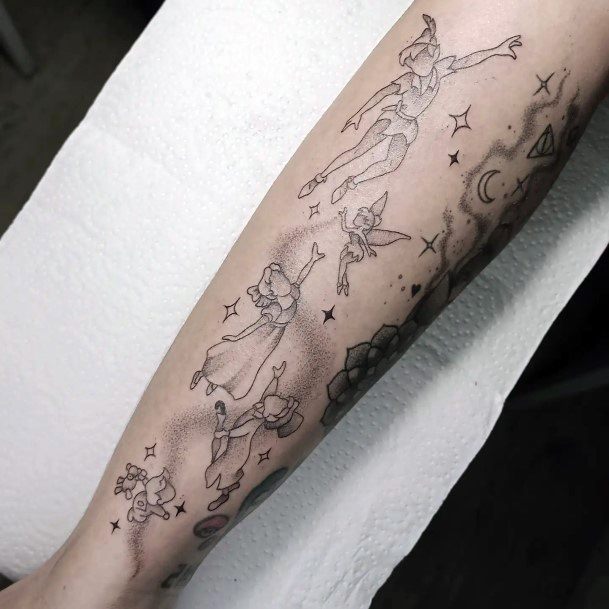 Nice Peter Pan Tattoos For Women