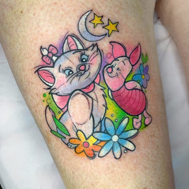 Nice Piglet Tattoos For Women