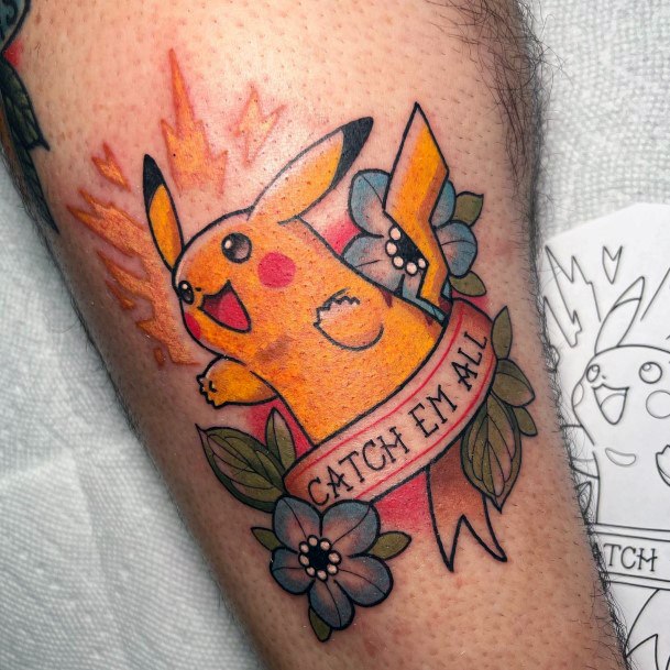 Nice Pikachu Tattoos For Women