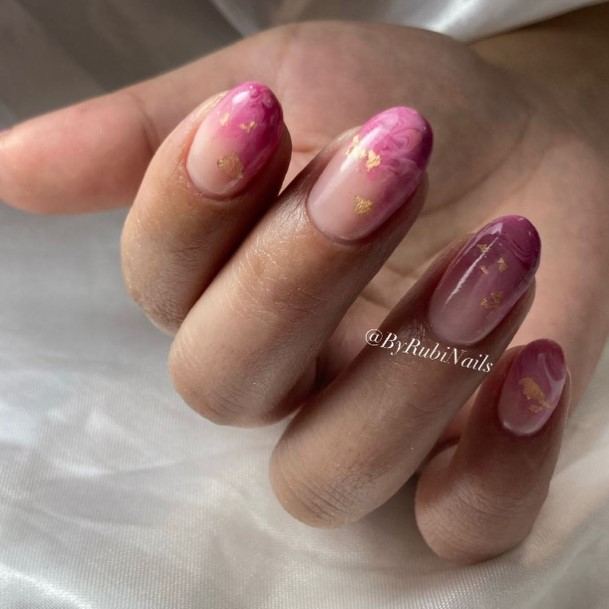 Nice Pink Ombre Nails For Women