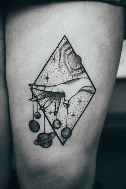 Nice Planet Tattoos For Women