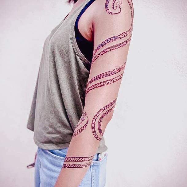 Nice Polynesian Tattoos For Women