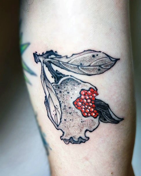 Nice Pomegranate Tattoos For Women