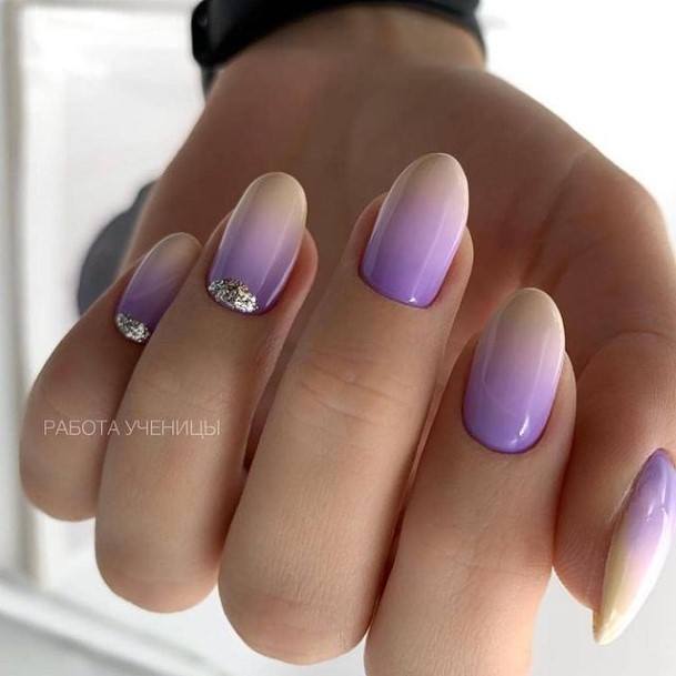 Nice Purple And Yellow Nails For Women