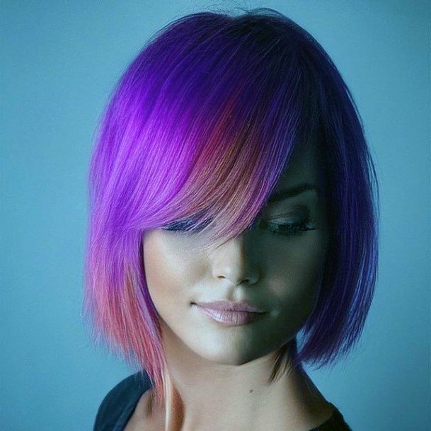 Nice Purple Ombre Hairstyless For Women