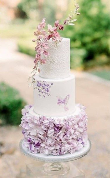 Nice Purple Wedding Cake