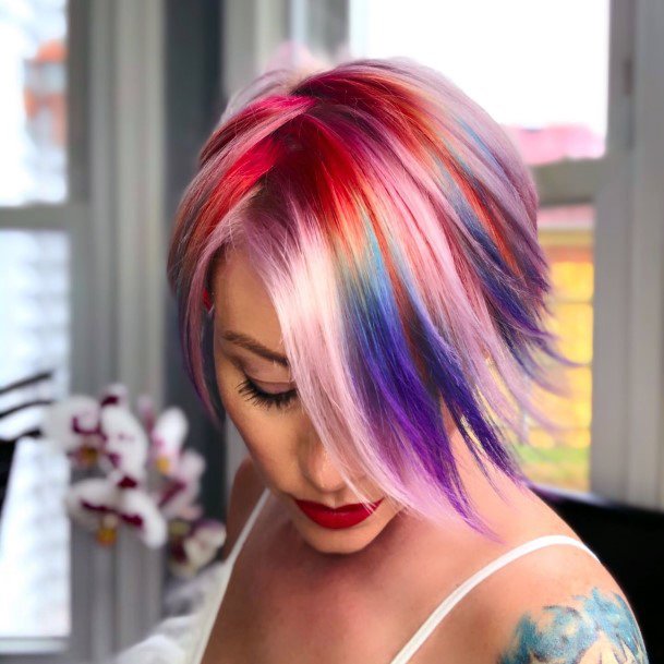 Nice Rainbow Hairstyless For Women