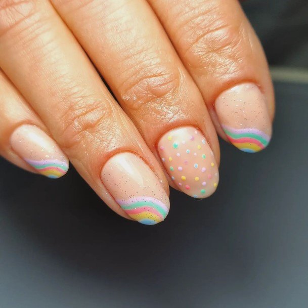 Nice Rainbow Nails For Women