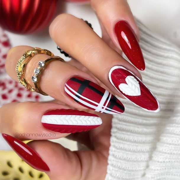 Nice Red And Black Nails For Women