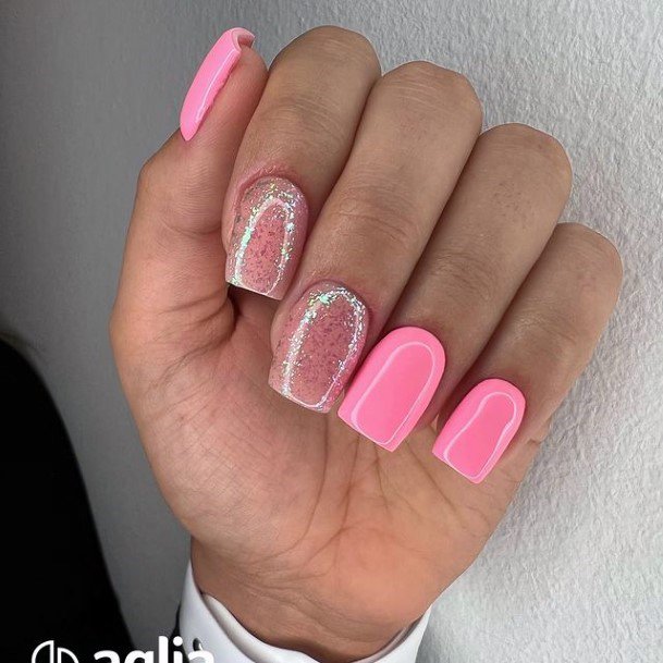 Nice Rose Pink Nails For Women