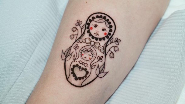 Nice Russian Nesting Doll Matryoshka Tattoos For Women