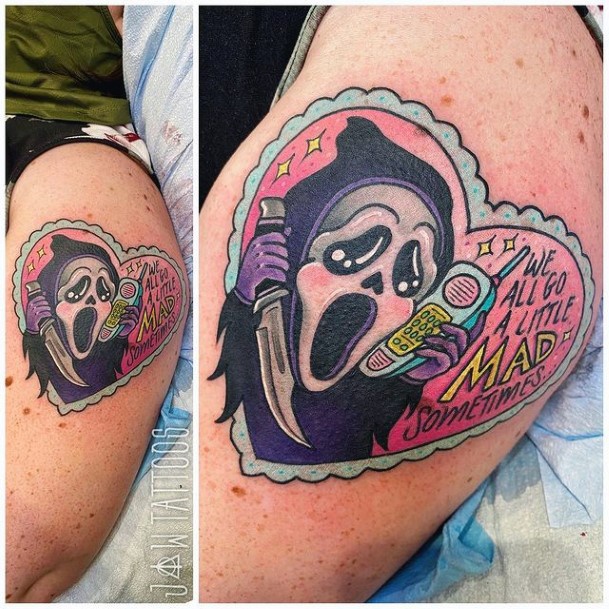 Nice Scream Tattoos For Women