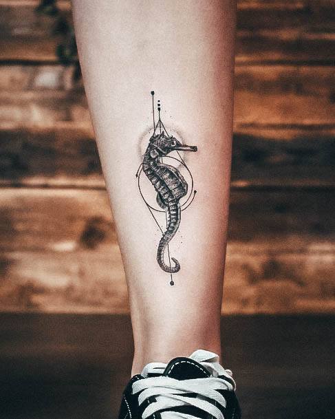 Nice Seahorse Tattoos For Women