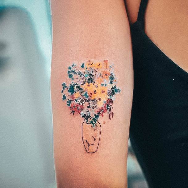 Nice Small Flower Tattoos For Women