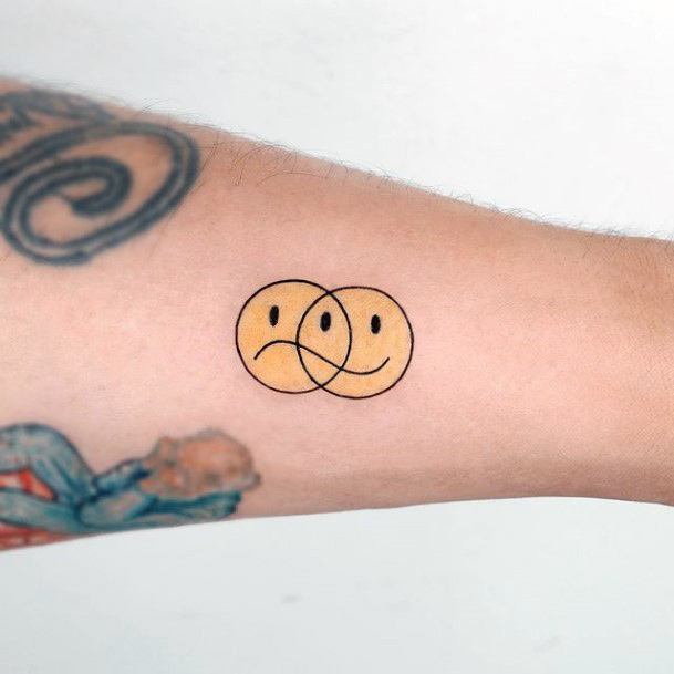 Nice Smiley Face Tattoos For Women
