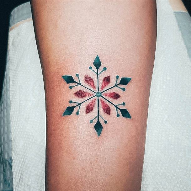 Nice Snowflake Tattoos For Women