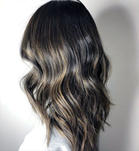 Nice Soft Brown Highlights For Girls With Dark Brown Hair