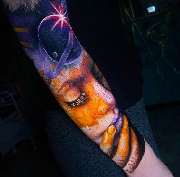 Nice Space Tattoos For Women