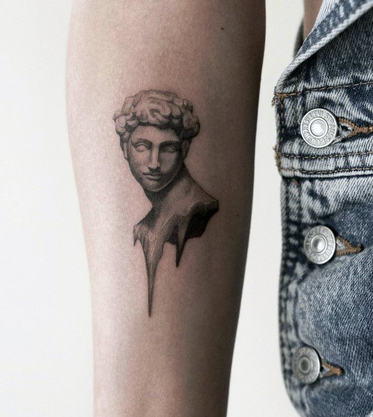 Nice Statue Tattoos For Women