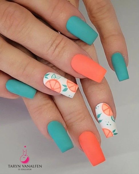 Nice Summer Matte Nails For Women