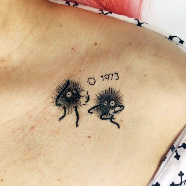 Nice Susuwatari Tattoos For Women