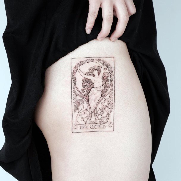 Nice Tarot Card Tattoos For Women