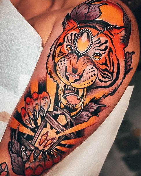 Nice Tiger Tattoos For Women