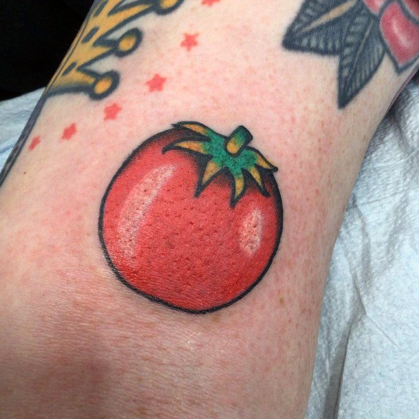 Nice Tomato Tattoos For Women