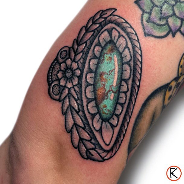 Nice Turquoise Tattoos For Women