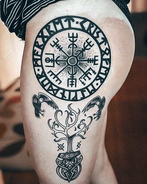 Nice Viking Norse Tattoos For Women